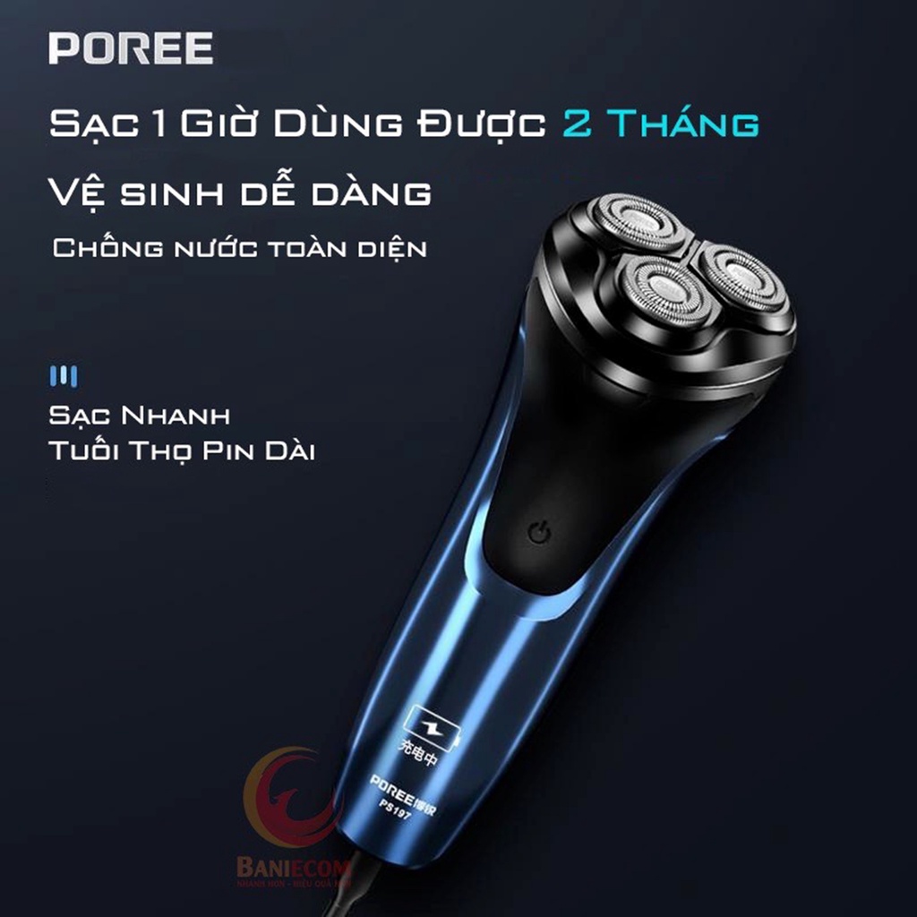 Máy cạo râu PREE PS197 chống nước