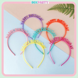 Cài tóc chữ happy birthday - bờm nhựa cài tóc sinh nhật - box party