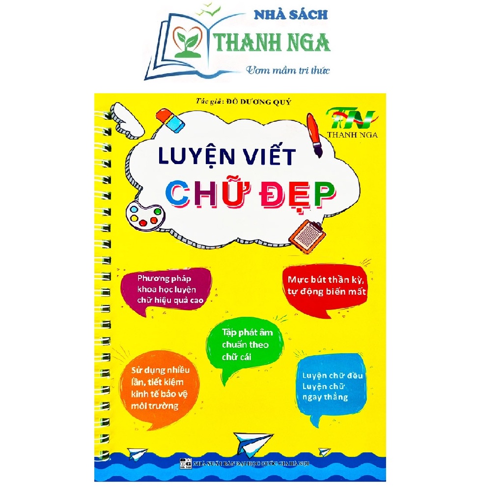 Sách - Bộ 3 Cuốn Vở Luyện Viết Chữ Đẹp, Luyện Viết Chữ Số Đẹp, Luyện Các Nét Cơ Bản Dành Cho Bé, Mực Tự Xóa, Có Dập Rãnh | BigBuy360 - bigbuy360.vn