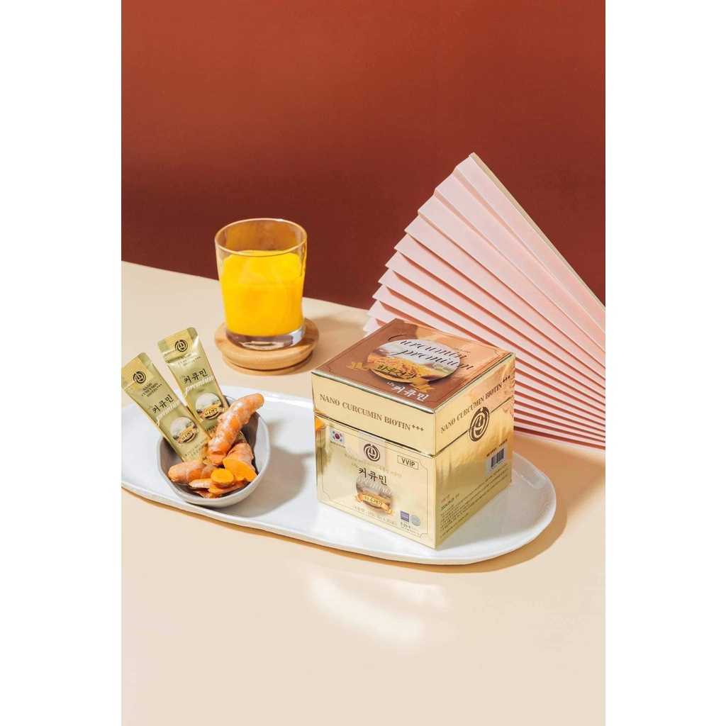 TINH CHẤT NGHỆ NANO CURCUMIN BIONTIN - Hộp 30 gói 👉 Xuất xứ: Hàn Quốc
