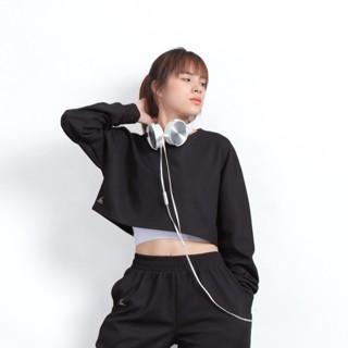  Áo Croptop nỉ thể thao Gladimax A10 thiết kế dài tay dáng rộng thời trang & cá tính 