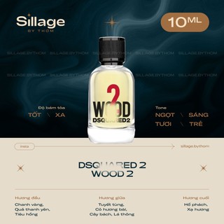 Ds /quared 2 wood 2 edt | mẫu thử nước hoa unisex