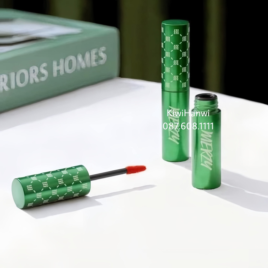 Son Kem Lì, Bền Màu, Lâu Trôi Merzy The First Velvet Tint V6 Xanh Lá Green Edition 4.5g