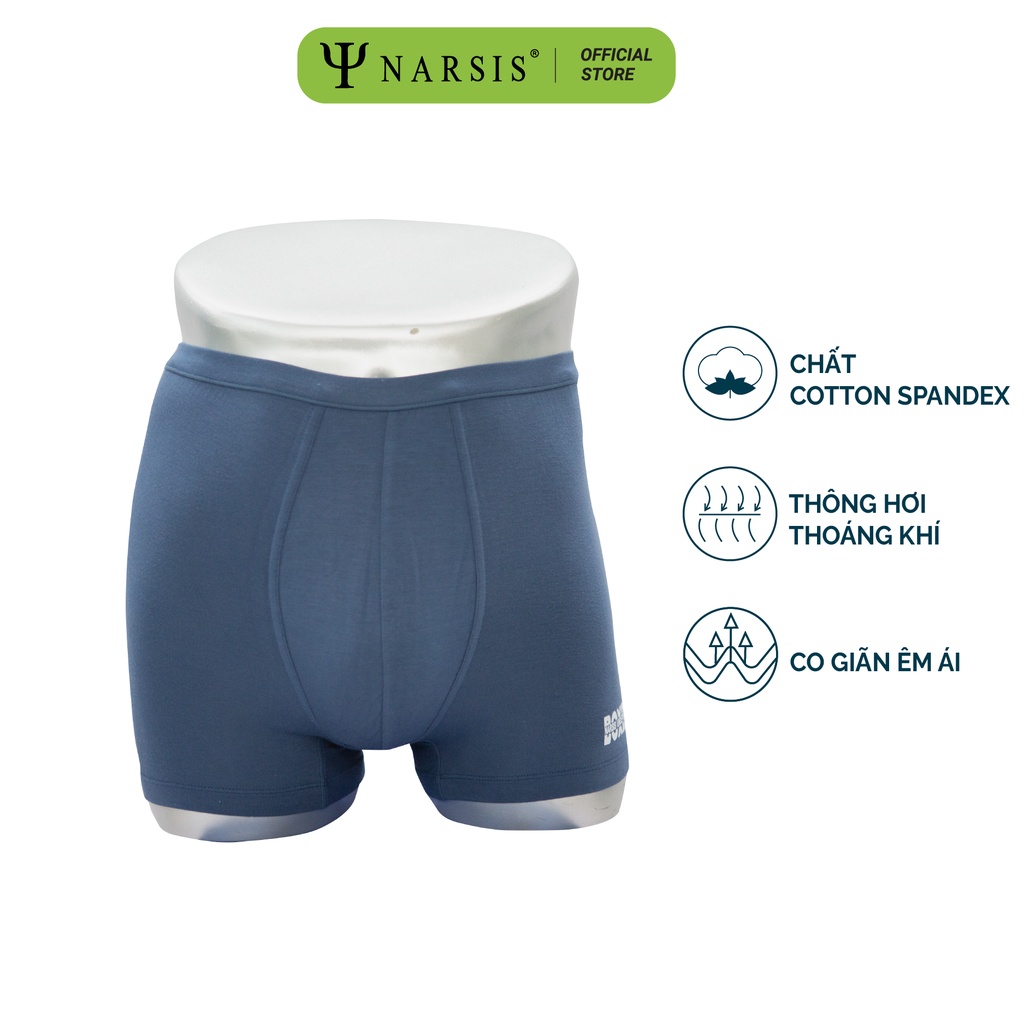 Quần Lót Đùi Nam Boxer Trunk Narsis Sịp Đùi Chất Cotton Thông Thoáng Nhiều Màu Có Lớp Lót Êm Mềm Nhiều Màu Nam Tính