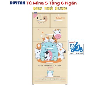 ☎️ Miễn Phí Giao Hàng TP.HCM ☎️ Tủ Nhựa Duy Tân Mina 5 tầng -6 ngăn - Nhiều mẫu xinh