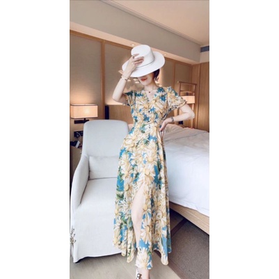 ĐẦM XÒE HOA PHỐI XẺ 2090