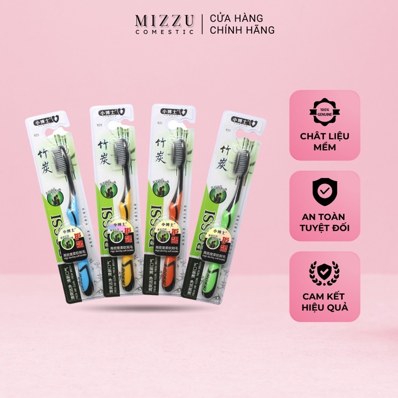 Bàn chải đánh răng than tre hoạt tính Hàn Quốc BOSSI 921 hàng loại 1