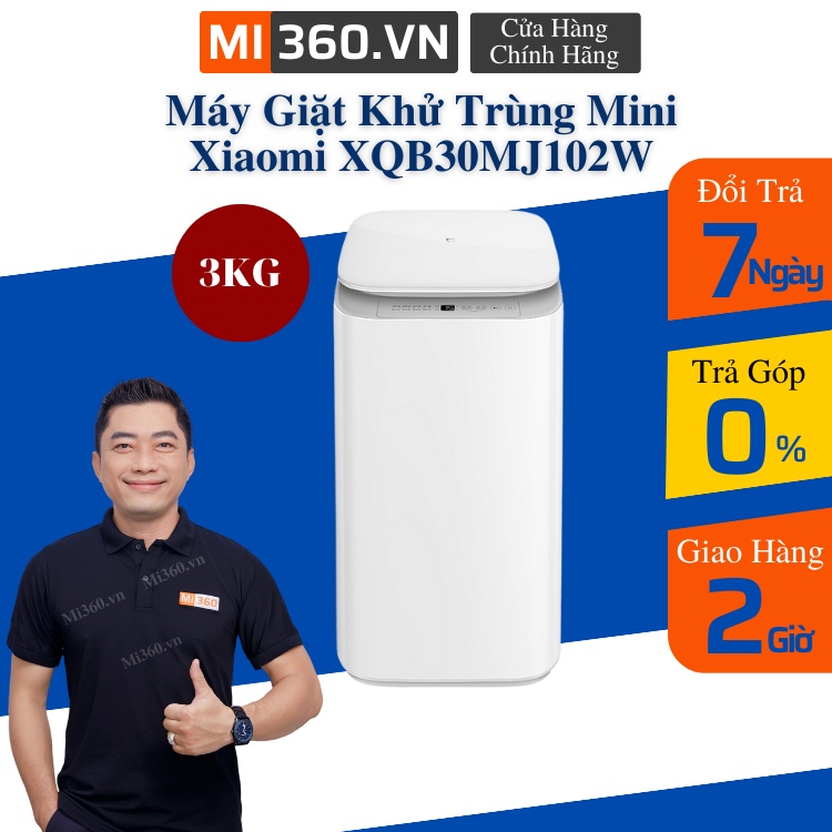 Máy Giặt Khử Trùng Mini Xiaomi Mijia XQB30MJ102W - Dung Tích 3 Kg - Bảo Hành 6 Tháng