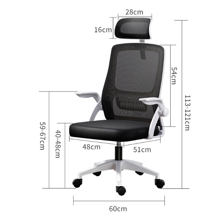 Ghế xoay văn phòng DOMIHOME - Lưng lưới thoáng mát, tựa đầu, điều chỉnh độ cao chống mỏi, tay gập thông minh | BigBuy360 - bigbuy360.vn