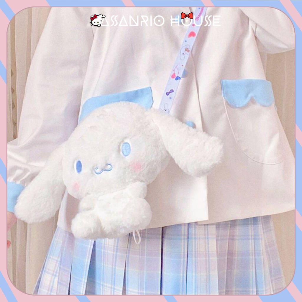 🌸Sẵn+Video🌸 Túi Cinnamoroll Cute Có Dây Đeo Họa Tiết Phong Cách Lolita Dễ Thương - Túi gấu bông ASANRIO HOUSE