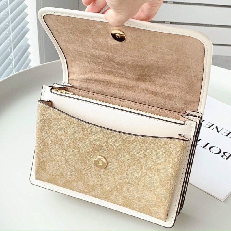 Túi Coach Huston Klare thêu hoa 3D