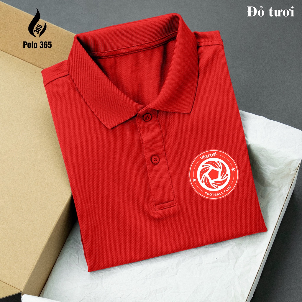 Áo thun polo câu lạc bộ Viettel , Áo Polo CLB V-League - chất liệu cá sấu poly