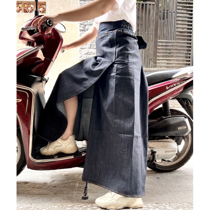 Váy Chống Nắng Xẻ Tà Kaki Dày Mềm Có Túi Phù Hợp Cho Xe Số Xe Ga Và Ngồi Sau Có Nút Bấm Chắc Chắn Talabishop
