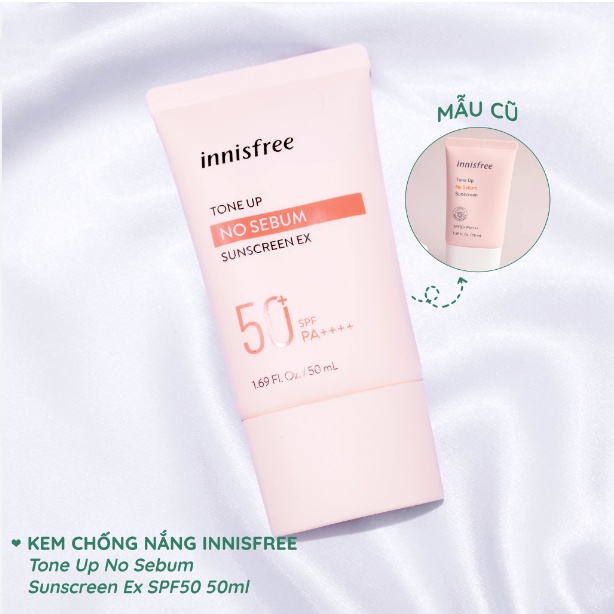 Kem Chống Nắng Innisfree Tone Up No Sebum Nâng Tone Kiềm Dầu SPF50 PA+++ 50ml