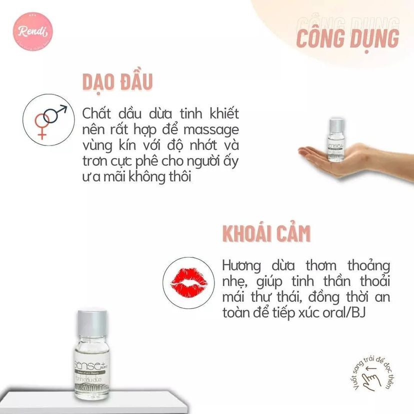 Tinh dầu dừa Massage Yoni/Lingam Sense Plus 10ml | Rendi Store