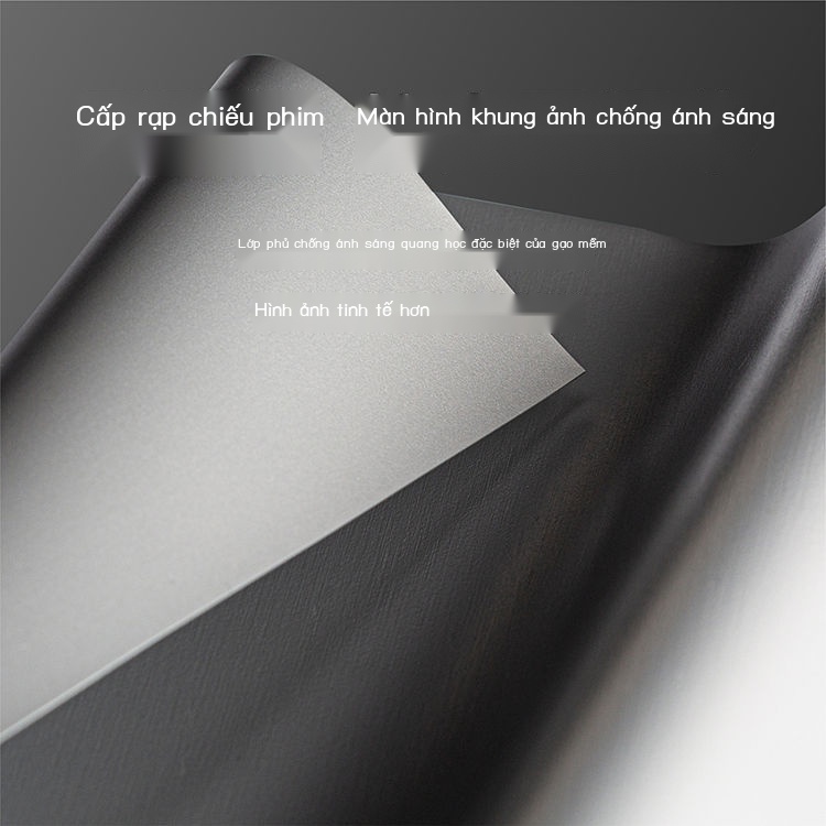 Màn chống chói máy chiếu khung tranh pha lê xám gia đình kim loại độ nét cao 4k hình đen viền siêu hẹp treo tường