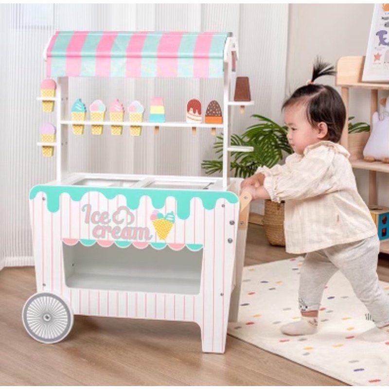 Đồ chơi gỗ - Đồ chơi xe kem cho bé