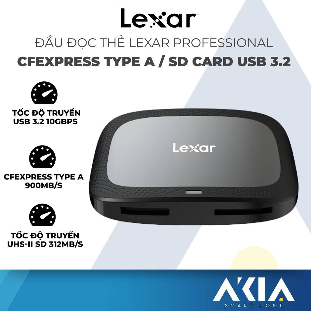 Đầu đọc thẻ Lexar Professional CFexpress Type A / SD USB 3.2 Gen 2 LRW530U-RNBNG, Tốc độ truyền USB 10Gbps