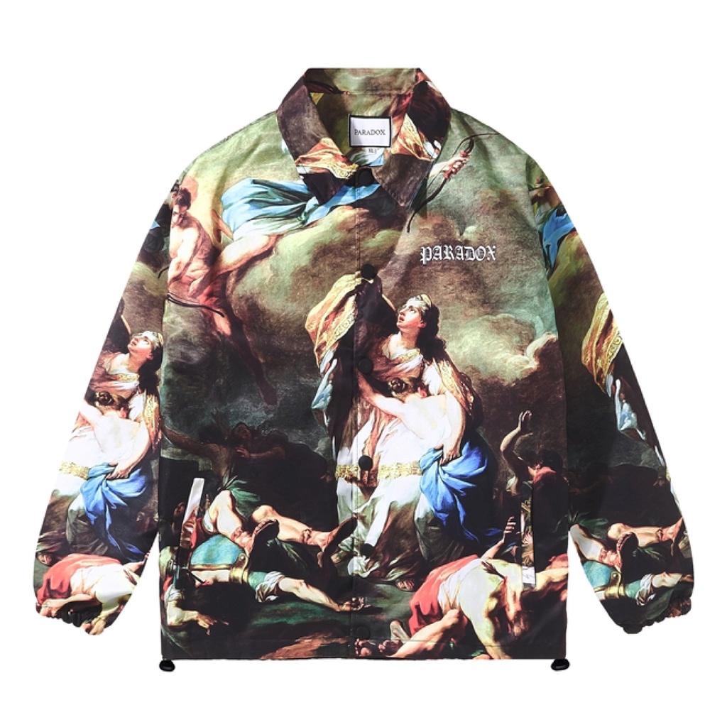 [Mã MABRS946 giảm 10% đơn 99k] Áo khoác dù 2 lớp Paradox form rộng - Unisex - In hình - SALVATION OVER-PRINTED JACKET