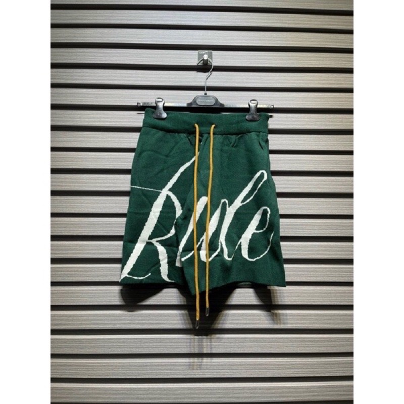 ⚡️[Hight Quality] Hàng Có Sẵn!! Short Rhude New Knit Logo-Quần Đùi Rhude Chất Liệu Dệt Kim Mỏng Rất Mượt Không Xù