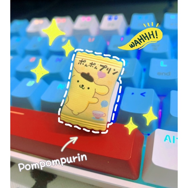 Nút bàn phím cơ ABS doubleshot bao bì các nhân vật SANRIO decor bàn phím