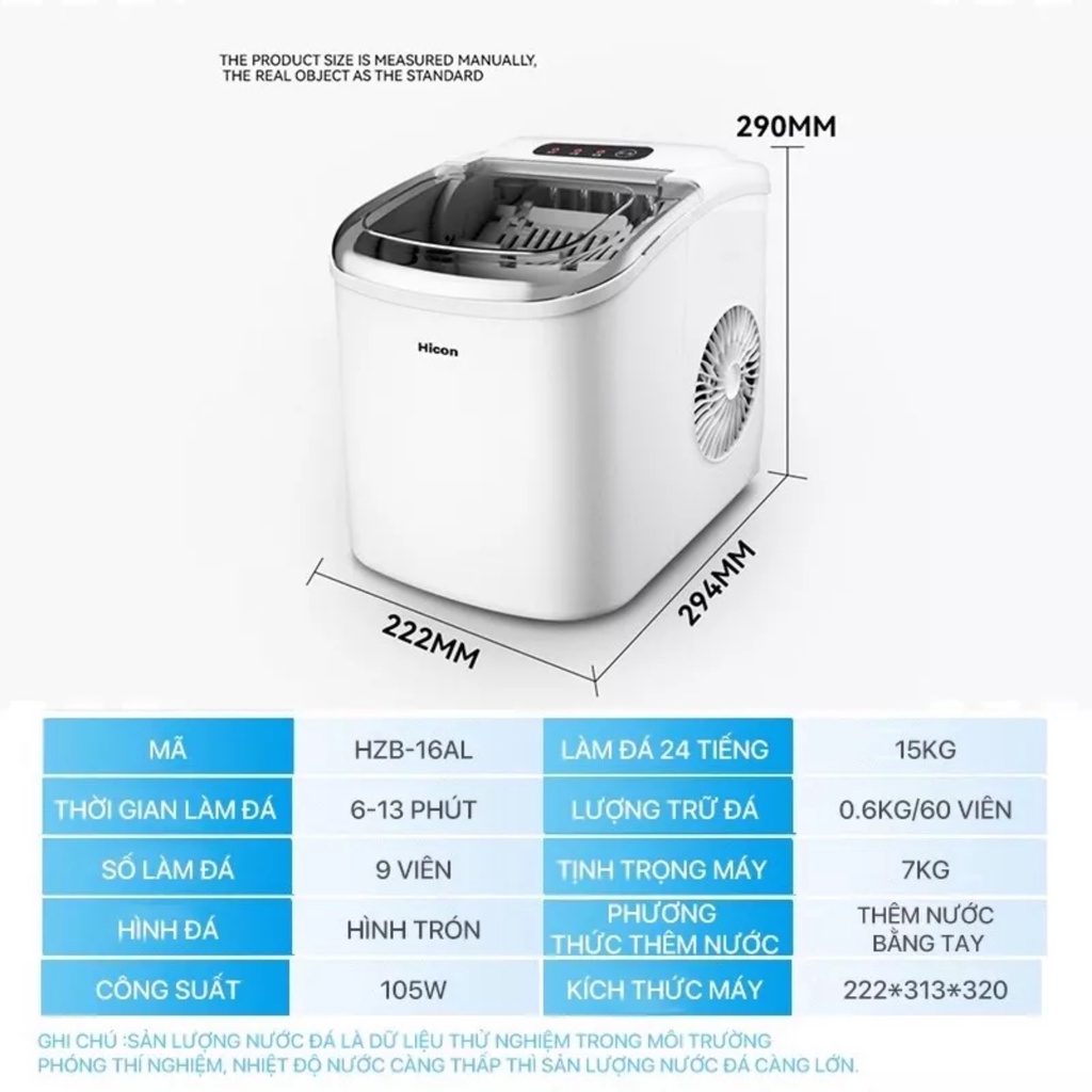 Máy Làm Đá Viên Siêu Tốc  Xiaomi Hicon Tạo Đá Nhanh Trong Vòng 6 Phút Công Suất Lớn GIữ Nhiệt Lâu Máy làm đá mini