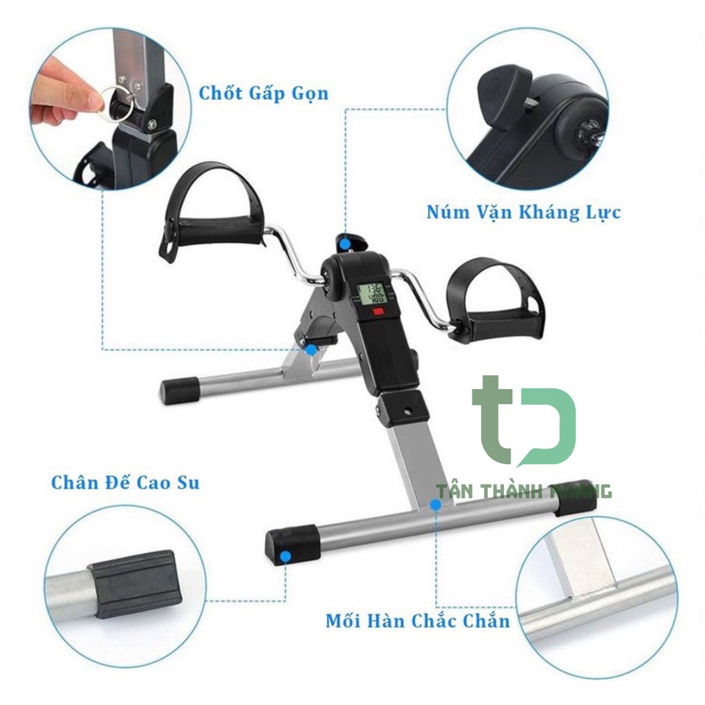 Xe đạp tập thể dục mini gấp gọn có đồng hồ điện tử đếm số tiện lợi dễ dàng - ảnh sản phẩm 7