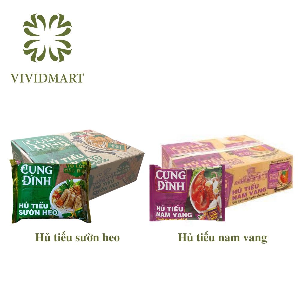 - AFOTECH - Hủ Tiếu Cung Đình 2 vị: hủ tiếu nam vang và hủ tiếu sườn heo (78g - 84g/gói) (Hủ tíu Micoem)