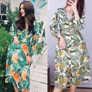 Đầm hoa cổ v