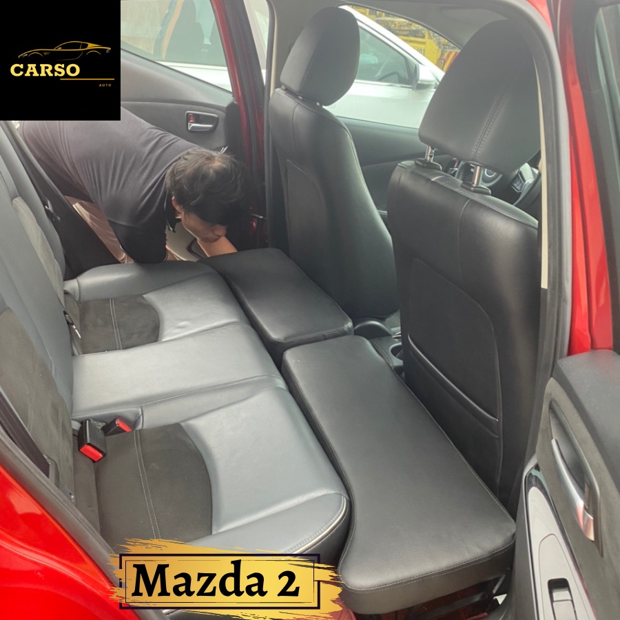 Đệm ghế sau lấp khoảng trống xe ô tô Mazda 2 thay thế cho đệm hơi chuẩn khít theo xe