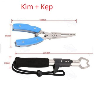 Bộ kìm kẹp cá đa năng và gỡ lưỡi câu kẹp cá lóc - kkk12