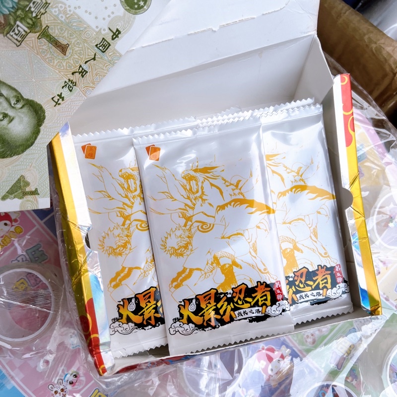 Sỉ hộp 20 gói thẻ bài naruto VIP tráng nhũ loại dày