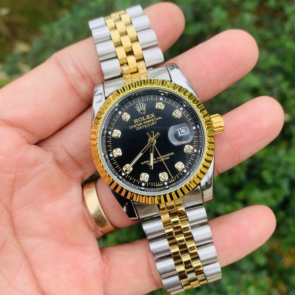 Đồng hồ nam Rolex , viền dập vân phay xước kim loại Mặt Sapphire chống xước, chống nước 3atm  thẻ bảo hành 36 tháng