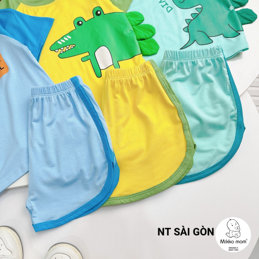 Bộ cộc thun lạnh Mikko Mom hình thú siêu yêu mềm mát cho bé