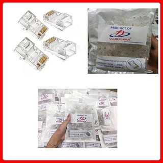 Hạt mạng rj45 100 hạt - hạt mạng cat6 rj45 golden japan