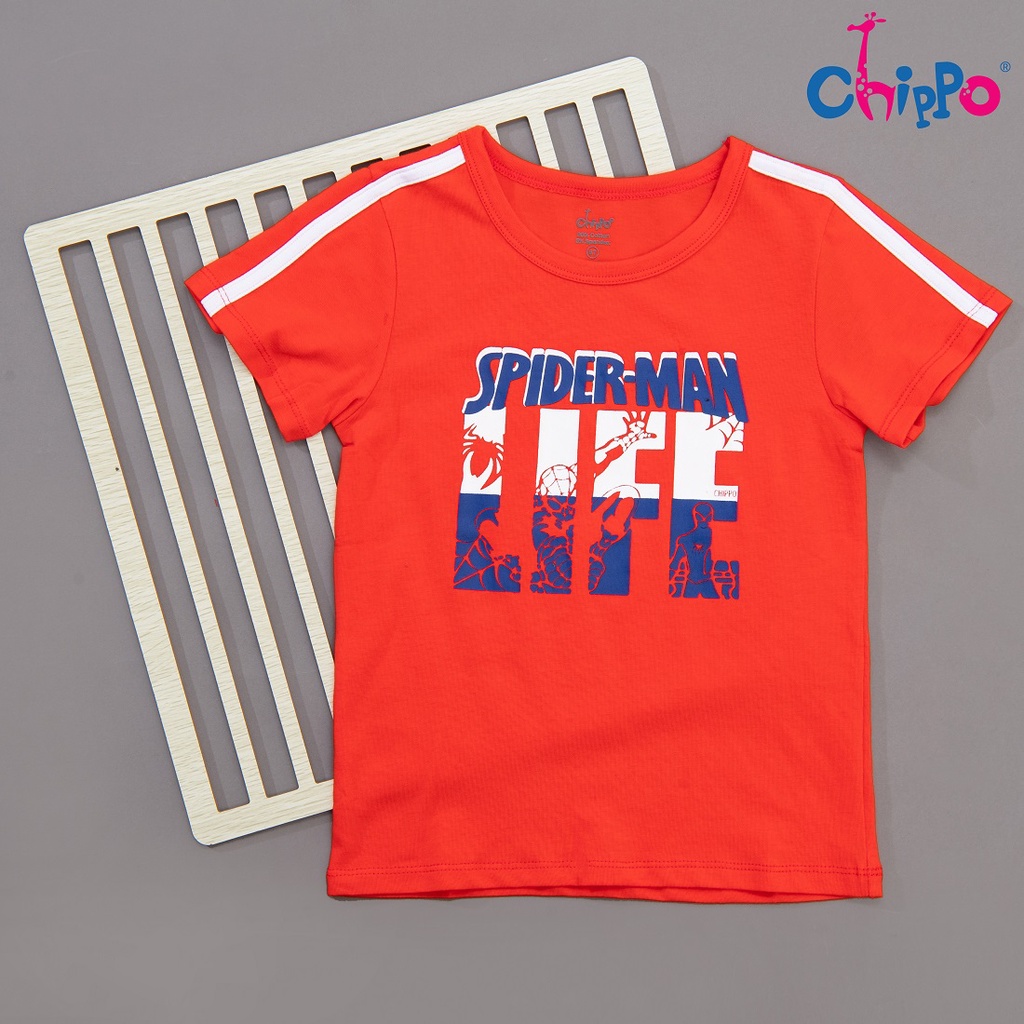Áo phông cộc tay Chippo chất liệu 100% Cotton áo thun cho bé Trai từ 6 đến 10 Tuổi (22-33Kg)