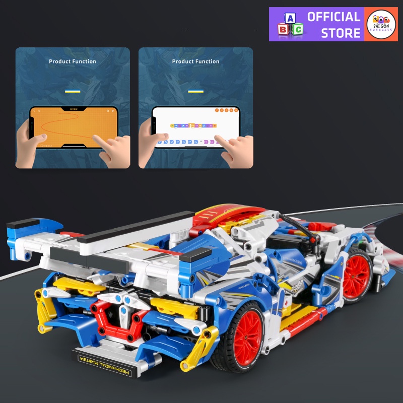 Đồ Chơi Lắp Ráp Kiểu LEGO Mô Hình Siêu Xe  Aston Martin Valkyrie Điều Khiển Từ Xa RC IMaster 9810 Với 1311 Mảnh Ghép