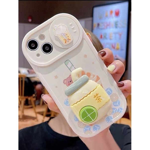 ✨Ốp lưng điện thoại iPhone kiểu dáng có nắp đậy camera kèm tay cầm điện thoại đáng yêu✨