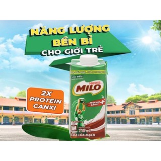 (4 Hộp)Sữa Milo Lúa Mạch Nắp Vặn Hộp 210ml