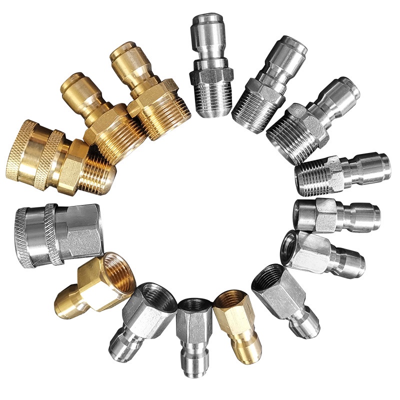 ĐẦU NỐI - 3/8" (Full), khớp nối, nối nhanh đủ loại: cho máy xịt rửa xe áp lực cao, máy rửa xe gia đình