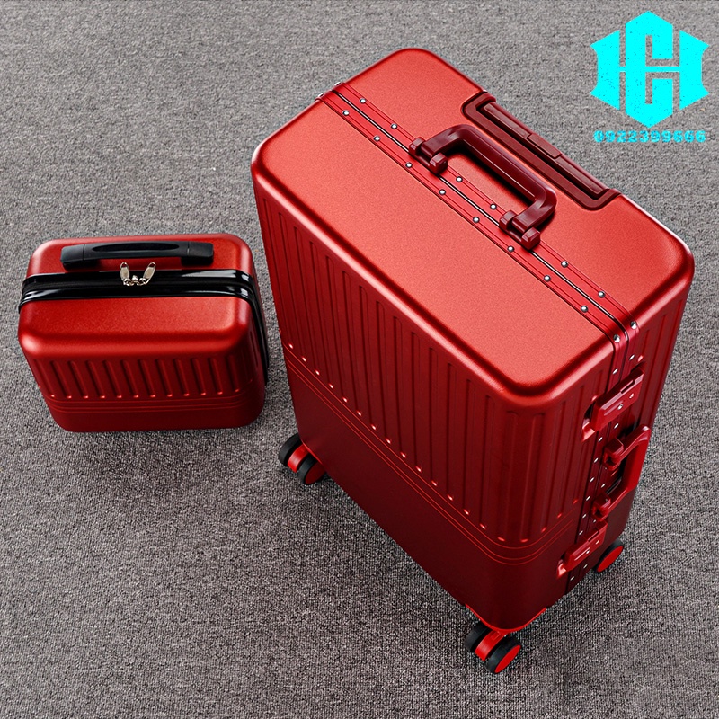 Vali da du lịch khung nhôm giá trị cao cho nam  phong cách mới 2023 có va li con