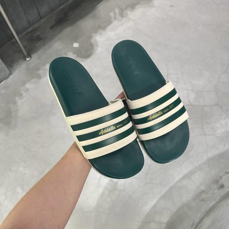 Dép Quai Ngang Chính Hãng Adidas Adilette Comfort Collegiate Xanh Lá Hoặc Đen Shop Xám Store