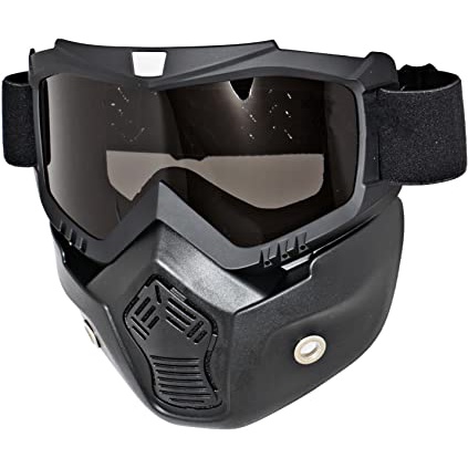 Bộ kính bảo hộ cao cấp, mặt nạ beon, mặt nạ phượt dùng cho mũ 3/4 cực chất, kính chống dịch, gió bụi và chống nước
