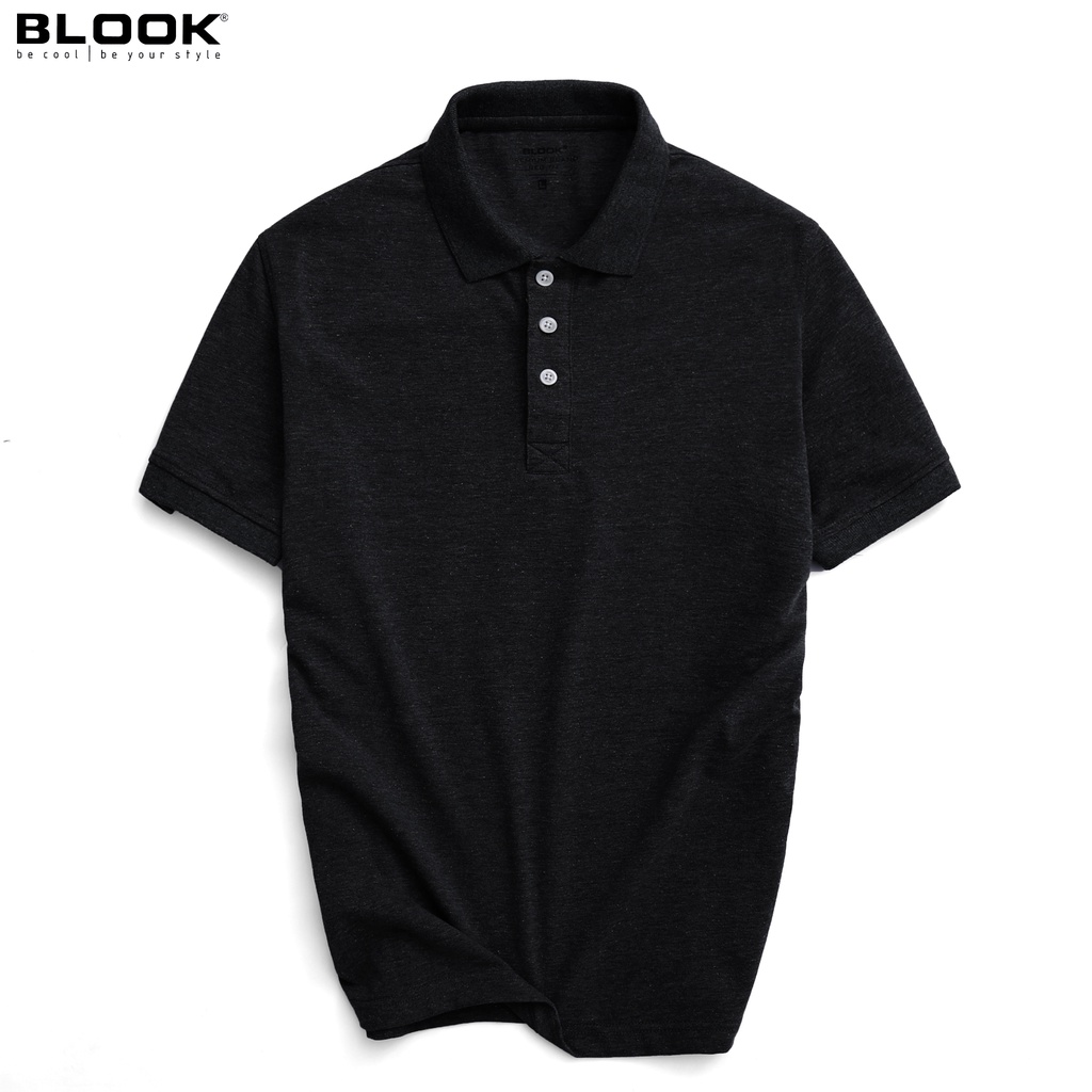 Áo thun POLO nam BLOOK cổ bẻ BASIC CVC vải cá sấu Cotton kháng khuẩn, chống nhăn, thoáng mát mã 35680