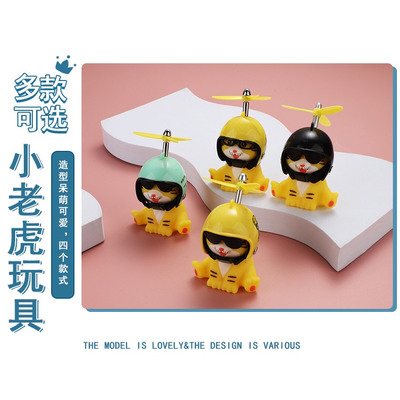 Búp Bê Đồ Chơi Hình Chú Hổ Chạy Bằng Pin Trang Trí Gương Chiếu Hậu Xe Hơi / Xe Máy Điện