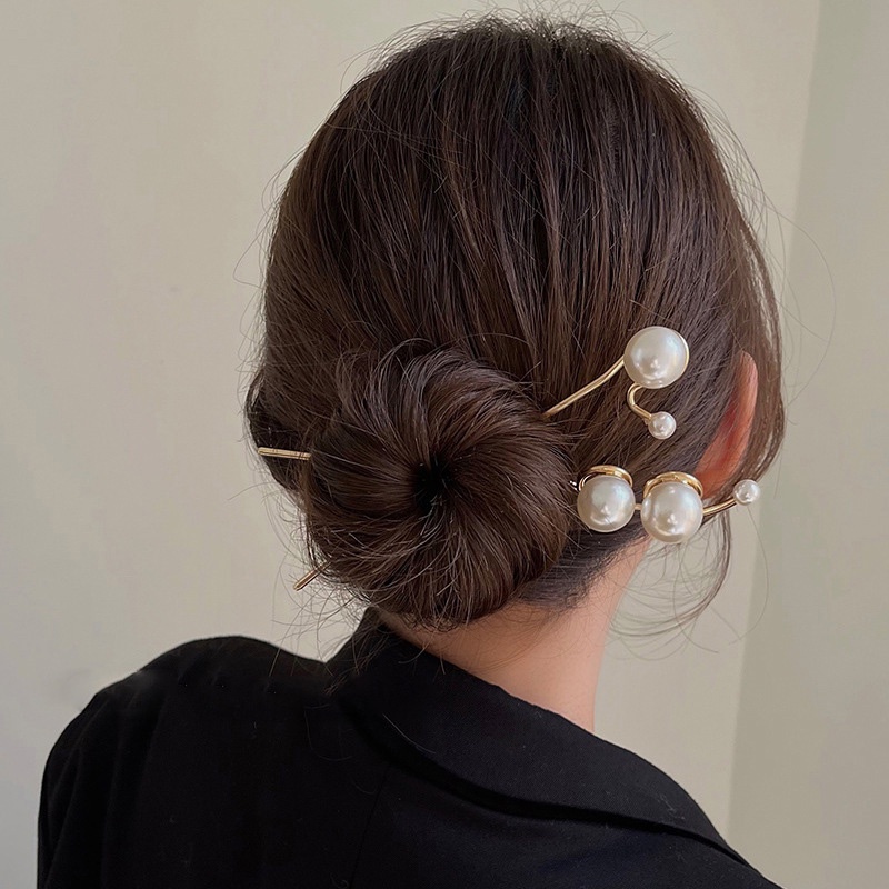 Trâm Cài Tóc Đính Ngọc Trai Phong Cách Vintage