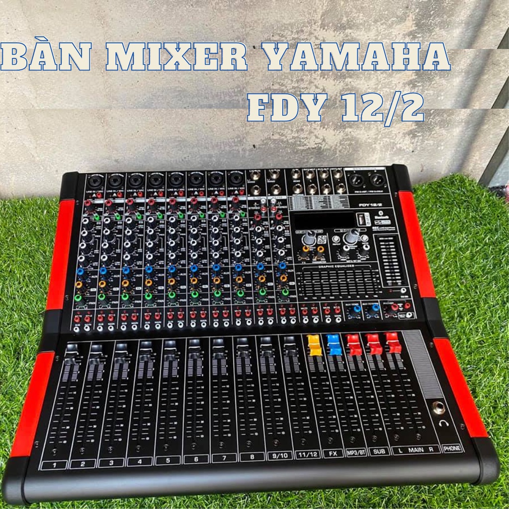 Mixer bàn Yamaha FDY 12/2 chống hú rít - Echo mượt - Bluetooth