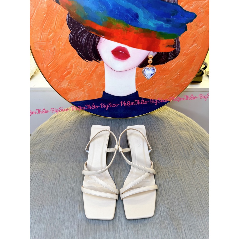 Dép Cao Gót SanDal BigSize 40-44 Gót Vuông 3 Phân