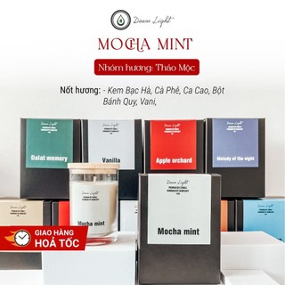 Mocha mint - nến thơm tinh dầu dawn light hương kem bạc hà dành cho phòng vừa và nhỏ