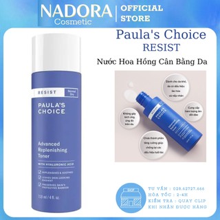 Nước Hoa Hồng Cân Bằng Da - Paula's Choice Resist Advanced Replenishing Toner 118ml